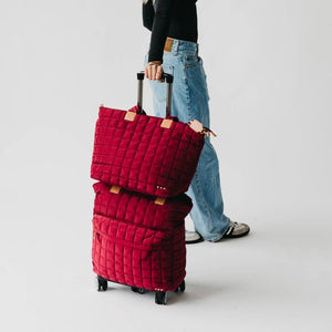 Tenley Quilted Tote Roller Bag: Blue