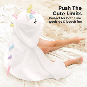 Playpals Hooded Baby Bath Towels - Unicorn