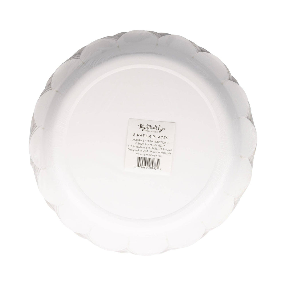 AGT1240 - Acorns Scalloped Circle Paper Plate