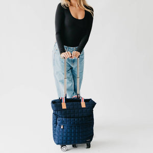 Tenley Quilted Tote Roller Bag: Blue