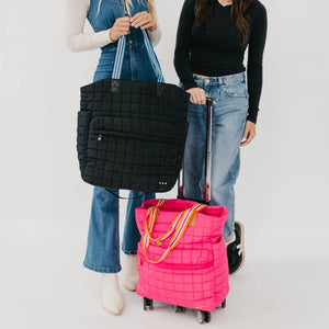Tenley Quilted Tote Roller Bag: Navy