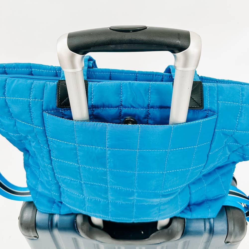 Day Dreamer Quilted Tote Bag: Navy
