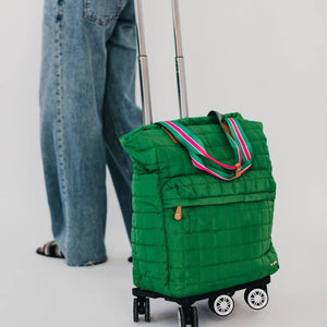 Tenley Quilted Tote Roller Bag: Blue