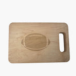 Maple Serving and Cutting Board with Handle - Football