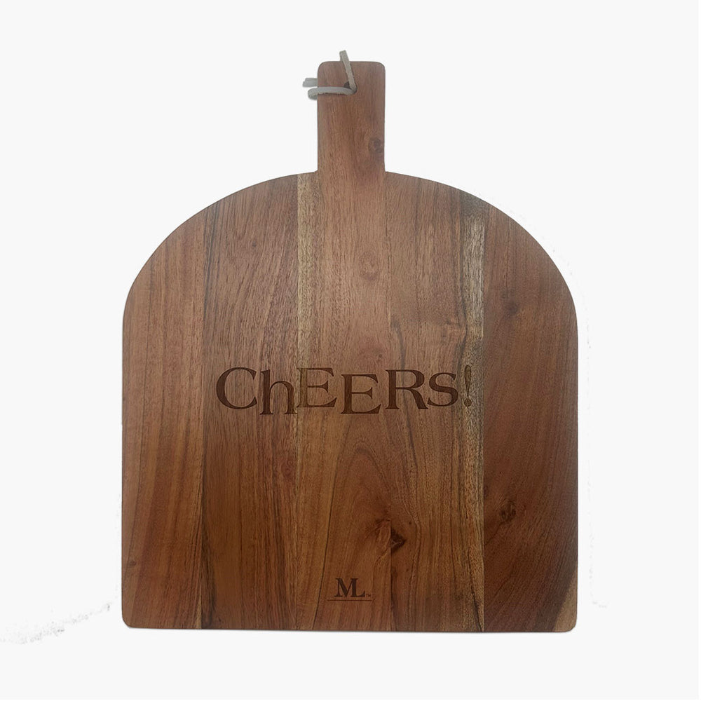 Couple Initials White Acacia Bevel Board with spreader