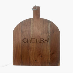 Couple Initials White Acacia Bevel Board with spreader