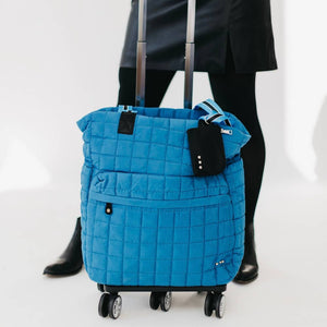 Tenley Quilted Tote Roller Bag: Blue