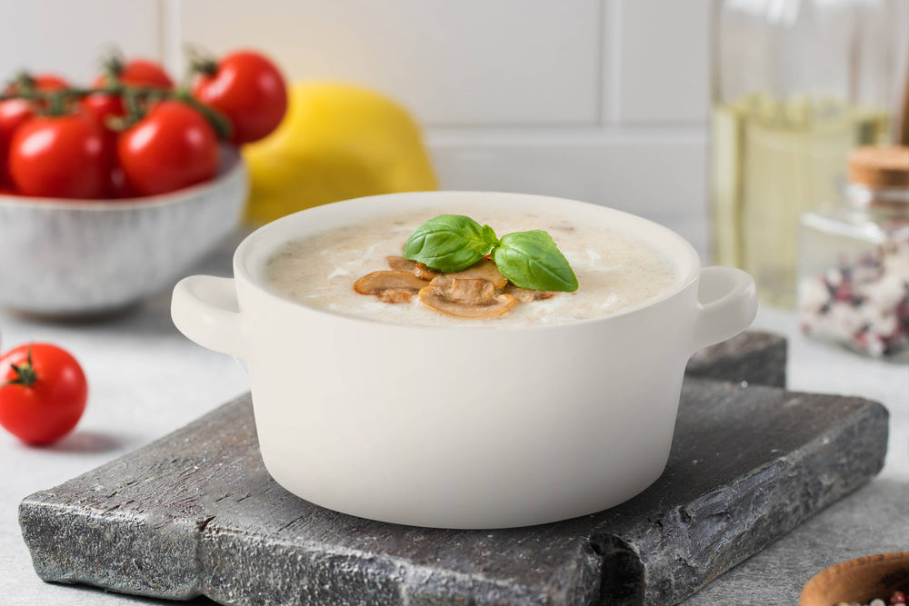 Ceramic Soup Crock - White