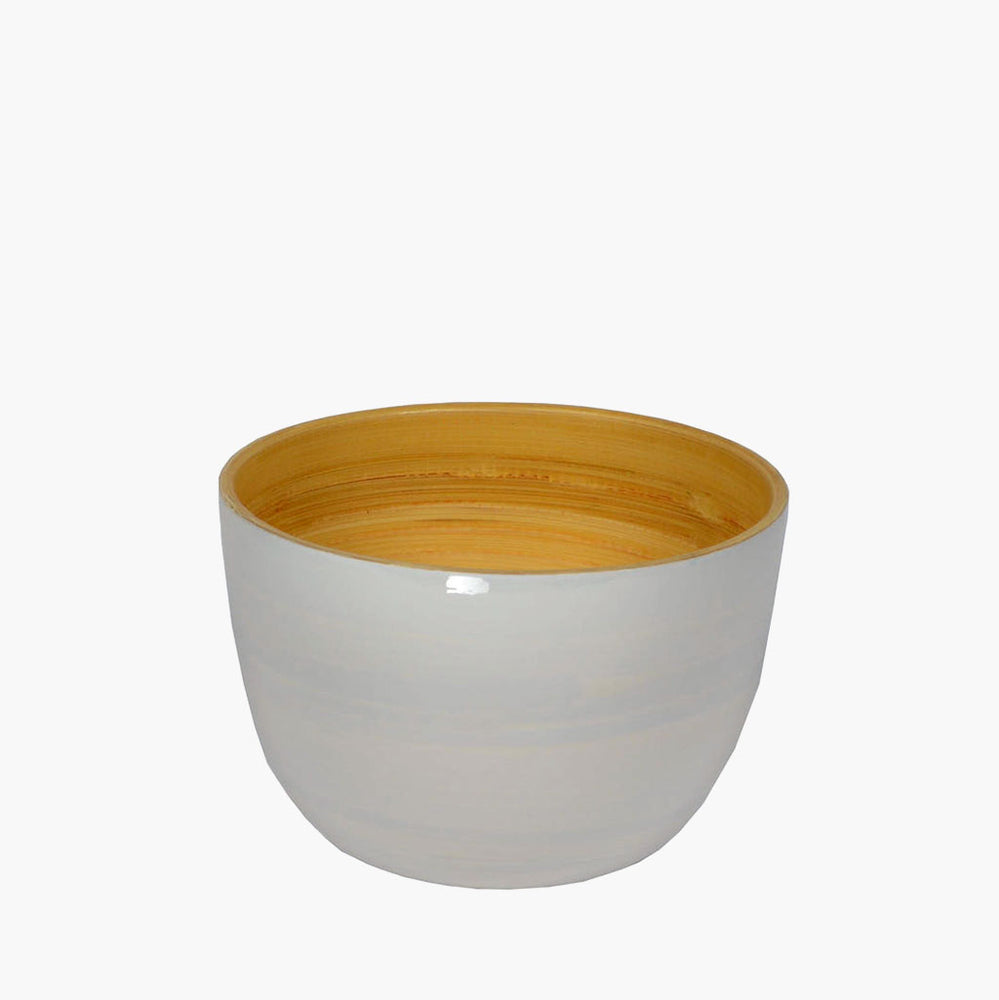 Bamboo Snack Bowl - White