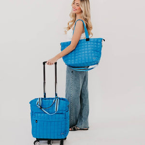 Day Dreamer Quilted Tote Bag: Tan