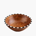 Checkered Mango Wood Bowl - Small