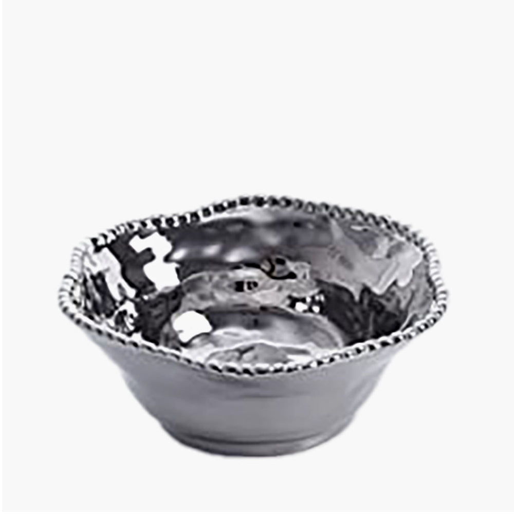 Silver Bowl with Beading