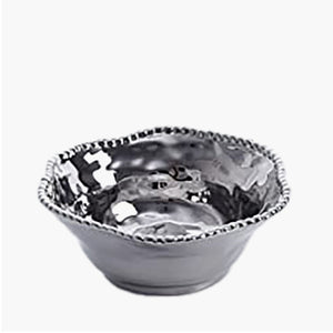 Silver Bowl with Beading