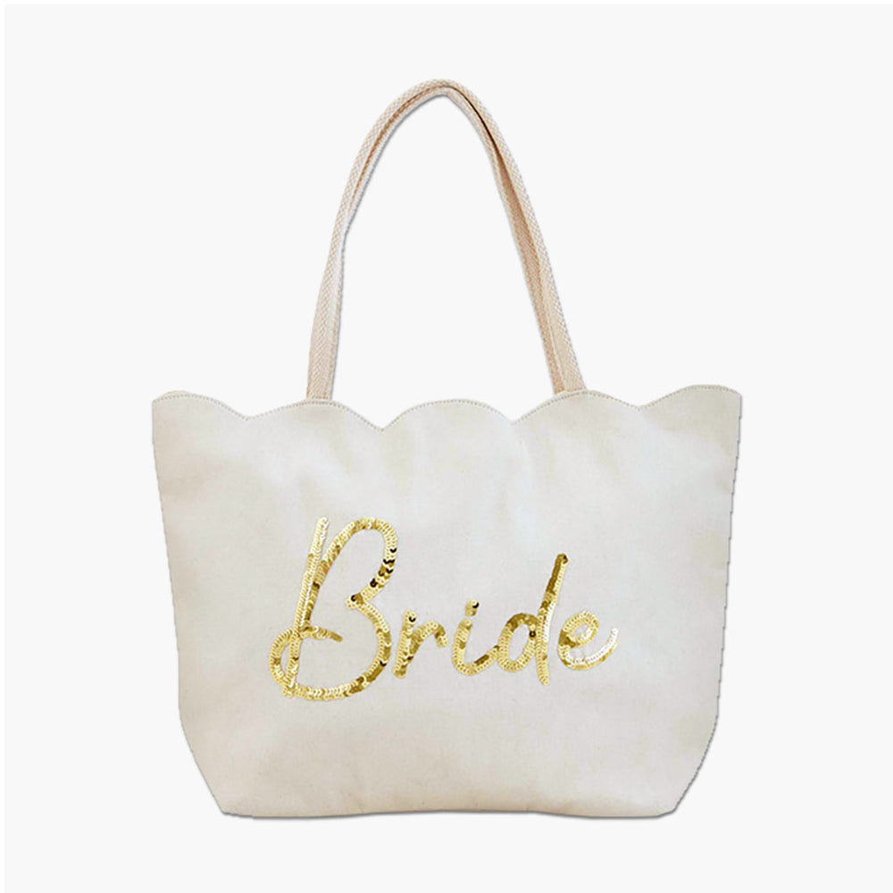 Bride Scalloped Tote