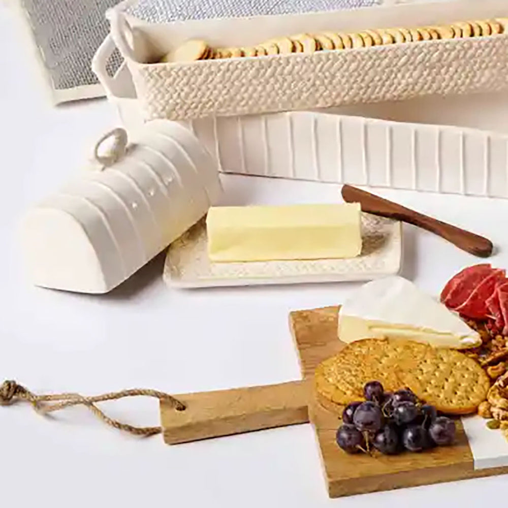 stoneware butter dish
