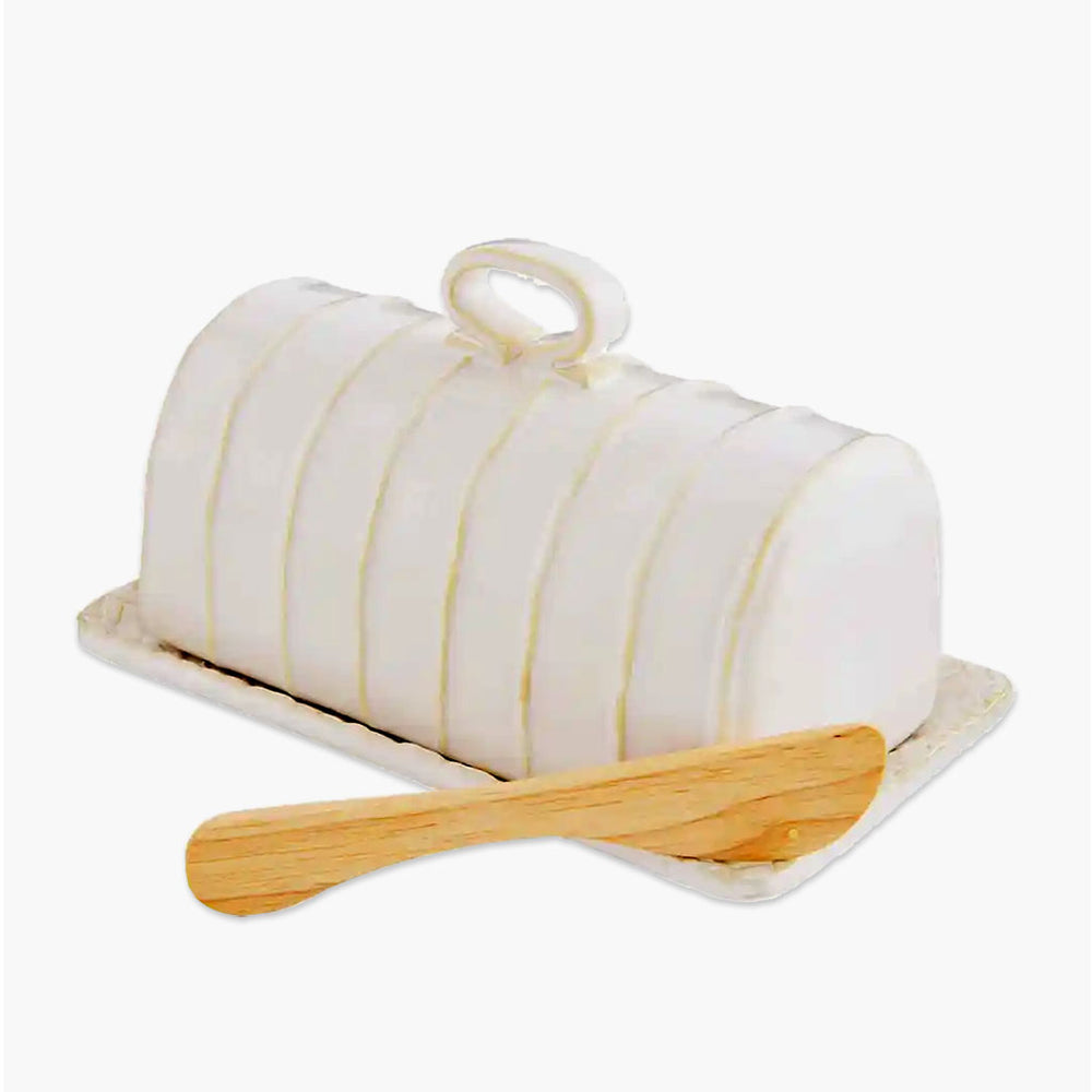 stoneware butter dish