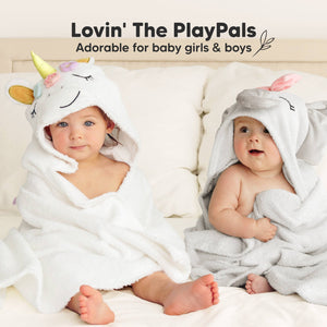 Playpals Hooded Baby Bath Towels - Unicorn