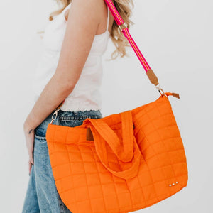 Day Dreamer Quilted Tote Bag: Navy