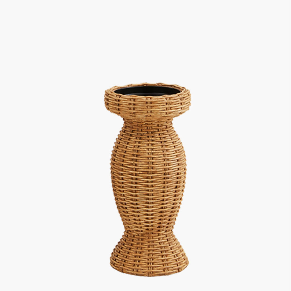 Resin Woven Candlestick - Small