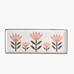 Ceramic Plate with Pink Flowers