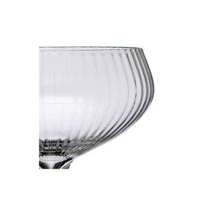 coupe champagne glass close up
