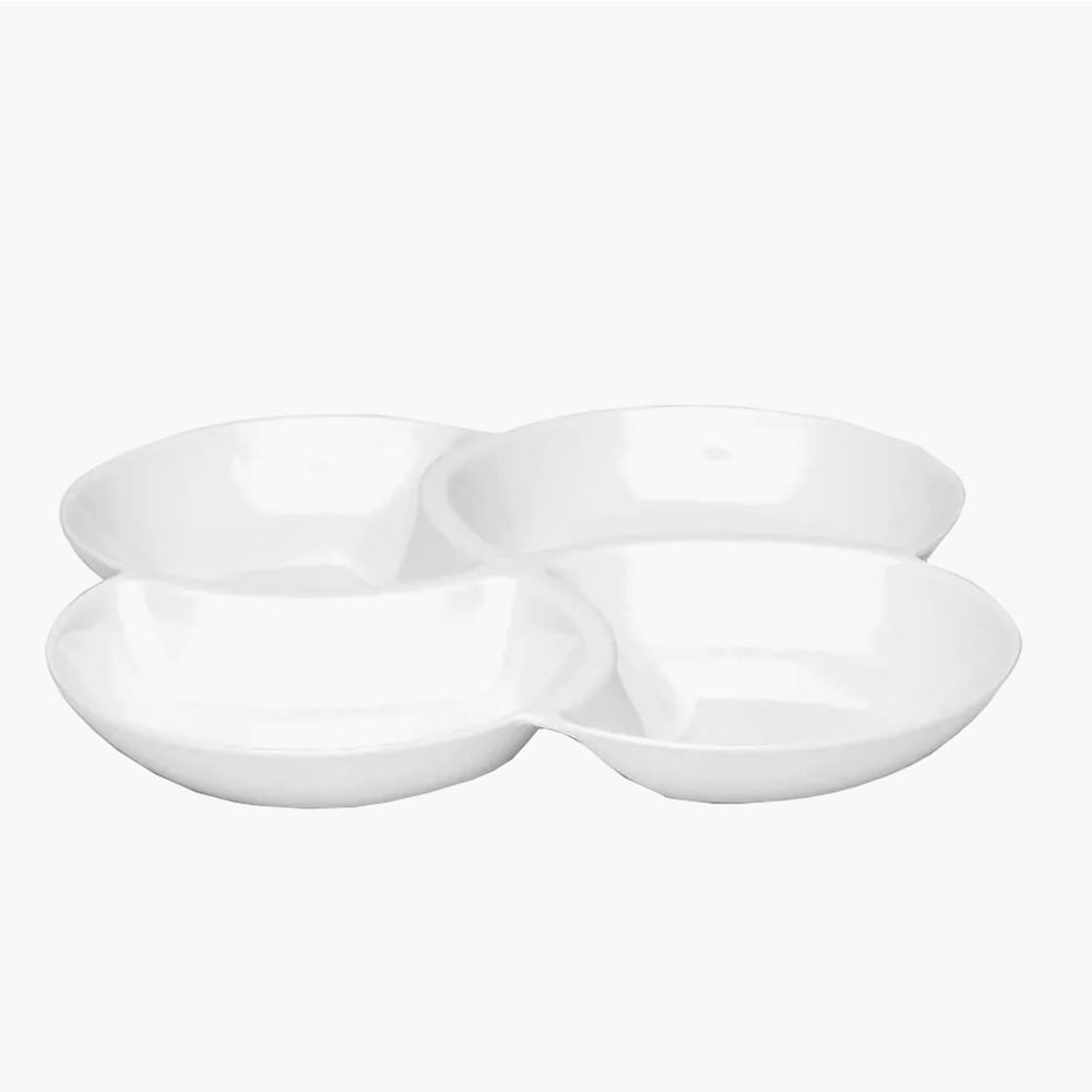 clover shaped melamine platter