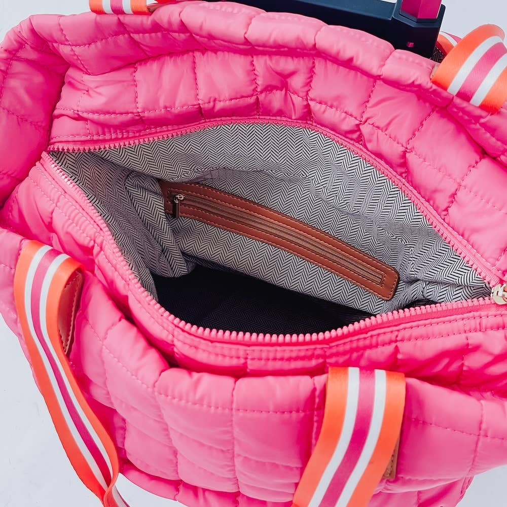 Tenley Quilted Tote Roller Bag: Blue