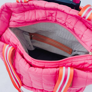 Tenley Quilted Tote Roller Bag: Blue