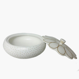 Deco Gold Scallop Covered Bowl
