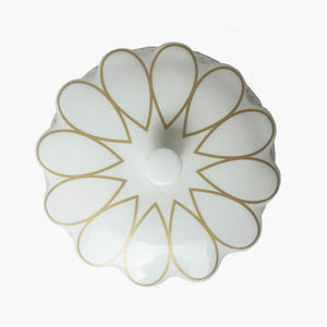 Deco Gold Scallop Covered Bowl