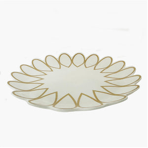 Deco Gold Scallop Platter