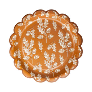 AGT1240 - Acorns Scalloped Circle Paper Plate