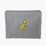 Giraffe Embrodered Gingham Bag