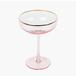 pink coupe glass