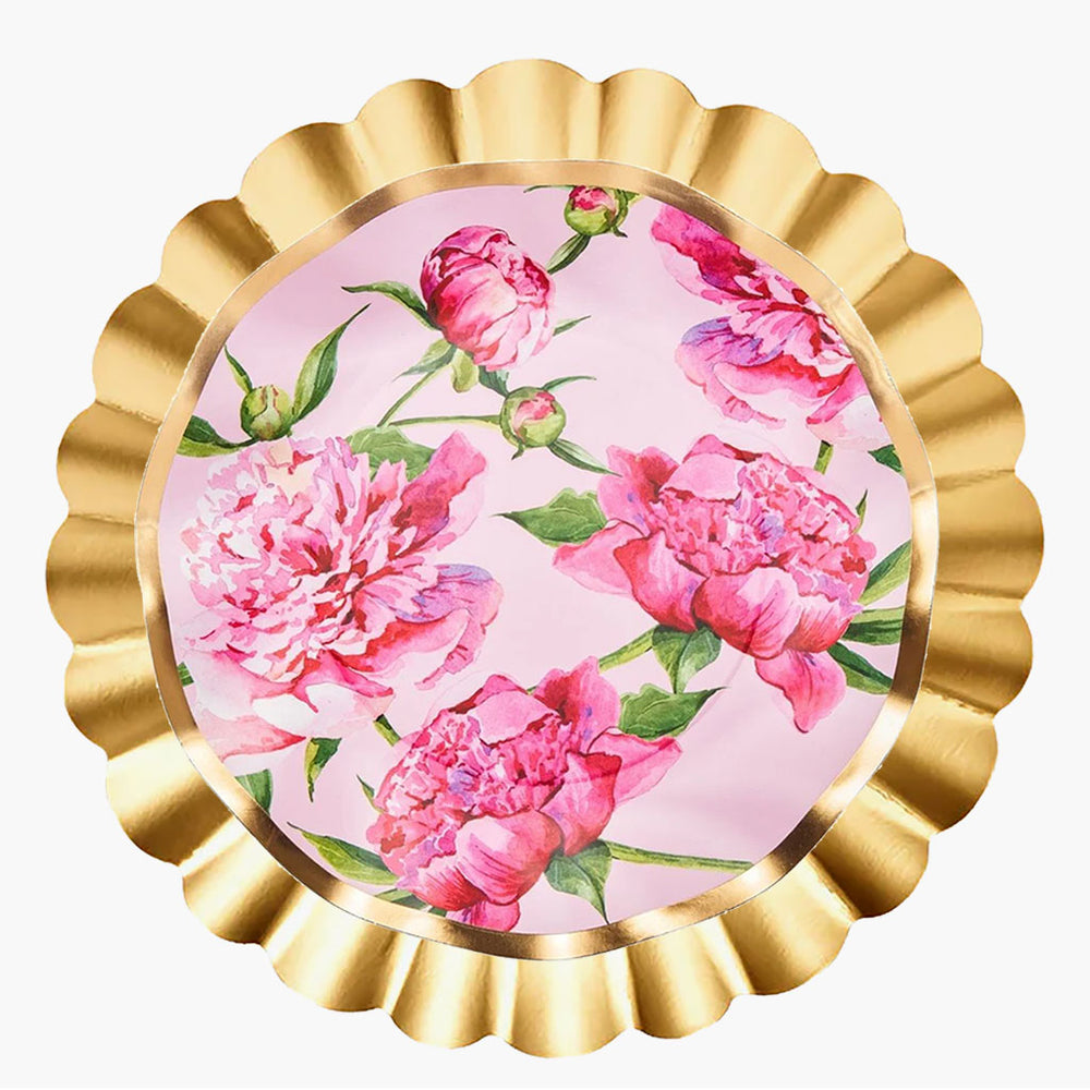 Peonies Salad Plates