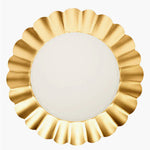 Gold and White Dinner Plates