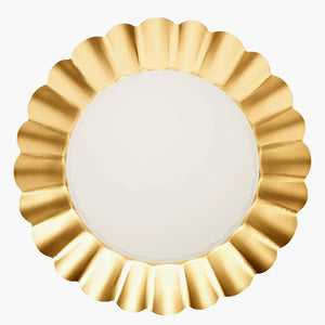 Gold and White Dinner Plates