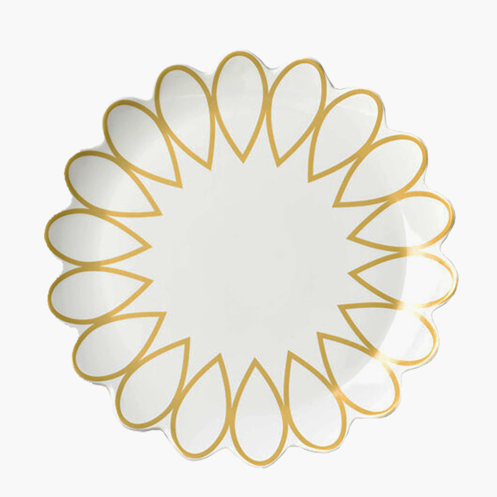 gold scalloped platter