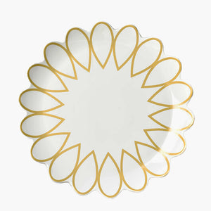 gold scalloped platter