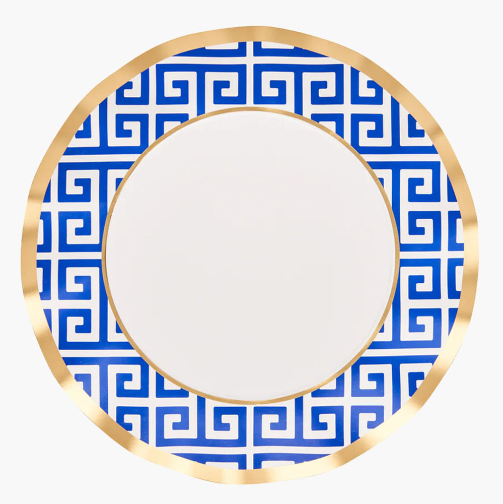 Greek Key Wavy Dinner Plates