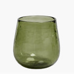 hammered stemless drink glass