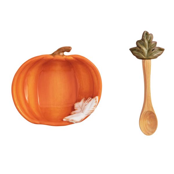 Orange Pumpkin Dip Bowl