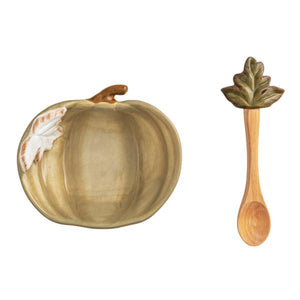 Taupe Pumpkin Dip Bowl