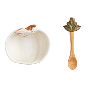 White Pumpkin Dip Bowl