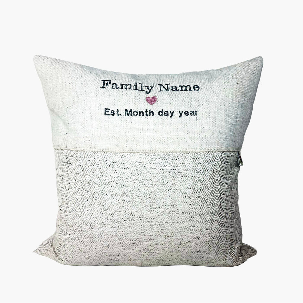 Initial and Date Down Pillow