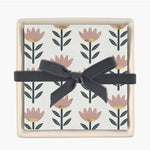 Napkin Holder with Flower Napkins