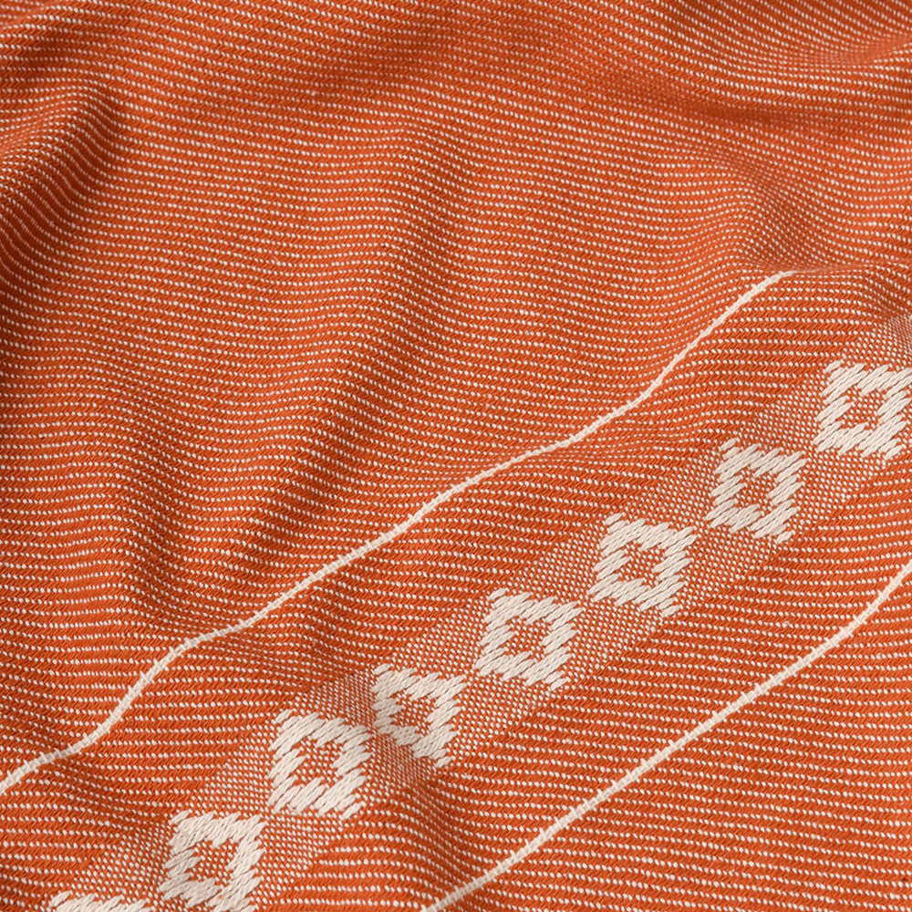 orange cotton throw