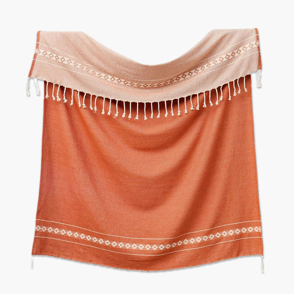 orange cotton throw