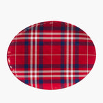 Patriotic Plaid Oval Platter