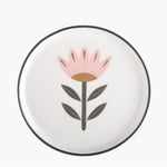 Appetizer Plate with Pink Flower